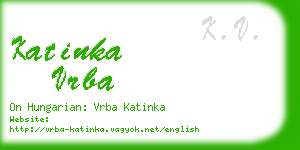 katinka vrba business card